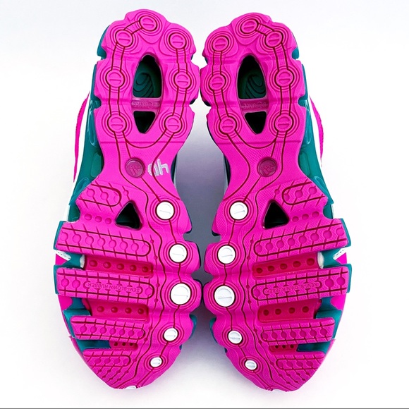 🆕 Adidas Microbounce T1 Sneakers Shoes Pink Green - Picture 10 of 12